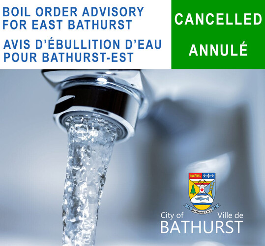 BOIL ORDER LIFTED IN EAST BATHURST