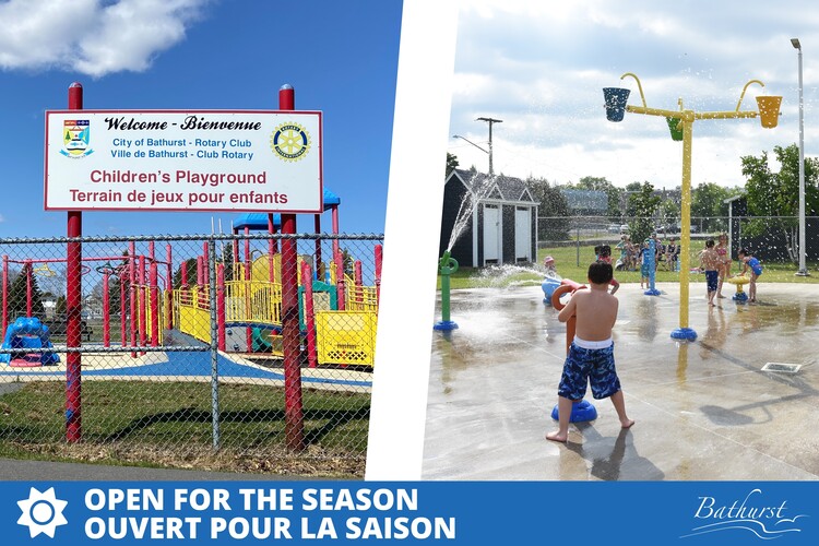 Open for the season: Coronation Parc Children's Playground and Splash Pad