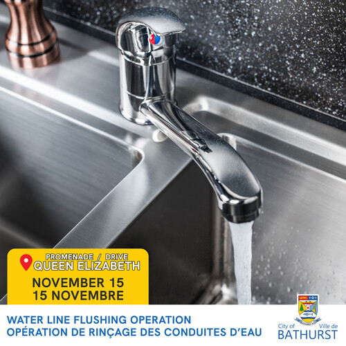 Water Line flushing - Queen Elizabeth Drive EAST