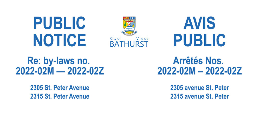 PUBLIC NOTICE - Re. by-laws no. 2022-02M - 2022-02Z