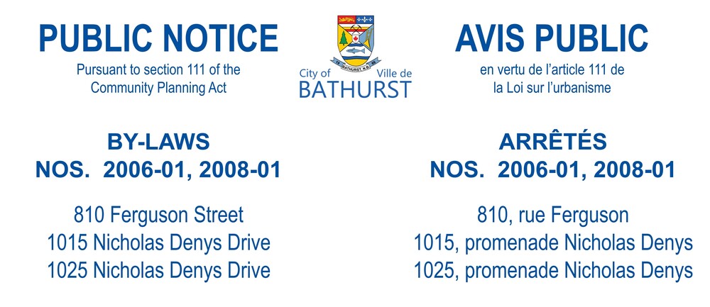 PUBLIC NOTICE - 810 Ferguson Street, 1015 & 1025 Nicholas Denys Drive
