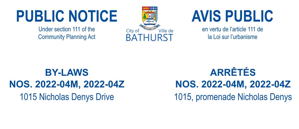 PUBLIC NOTICE - 1015 Nicholas Denys Drive