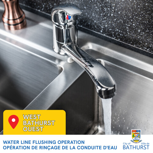 Opération de rinçage des conduites d'eau — Bathurst ouest