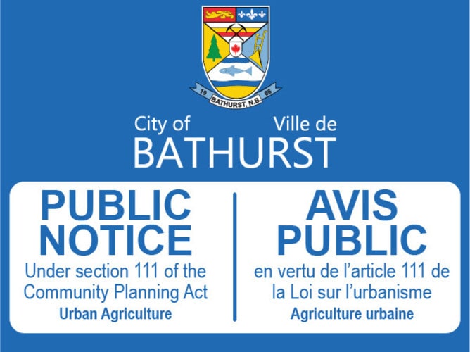 PUBLIC NOTICE - URBAN AGRICULTURE - Under Section 111 of the Community Planning Act