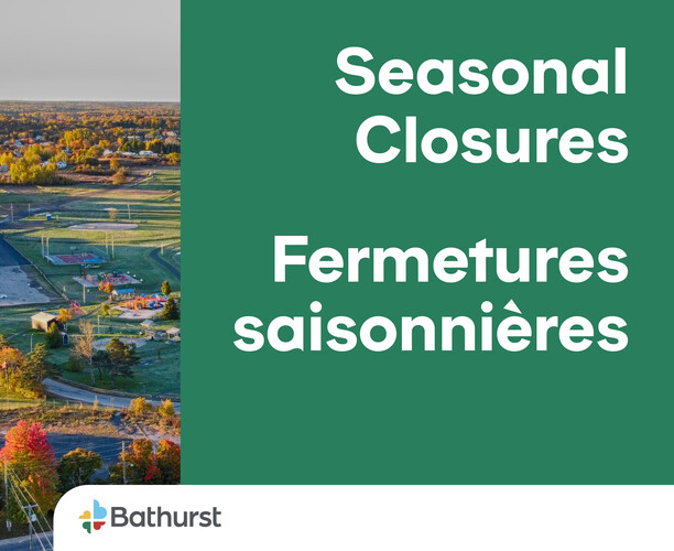 Fermeture saisonnière de certaines installations extérieures