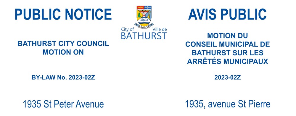 Public notice — 1935 St Peter Avenue — By-Law No. 2023-02Z
