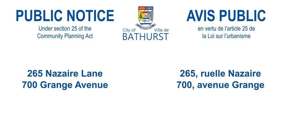 AVIS PUBLIC - 265, ruelle Nazaire et 700, avenue Grange